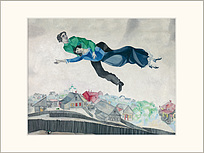 Reproduction Chagall - Au dessus de la ville | L'avant-garde russe à Vitebsk