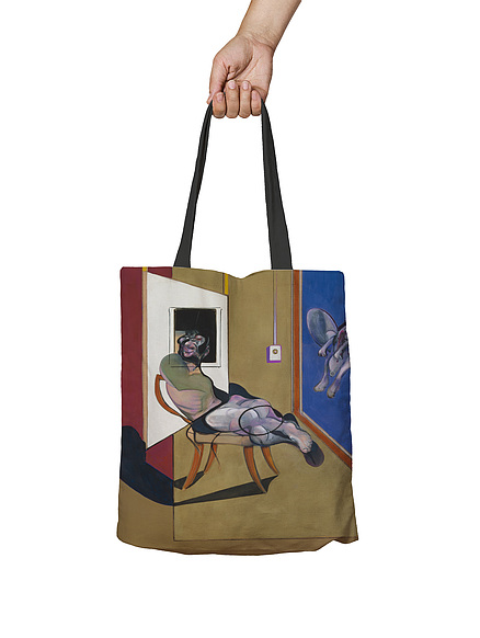 Tote Bag Bacon - Personnage assis