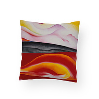 Pillow case O'Keeffe | Red, Yellow and Black