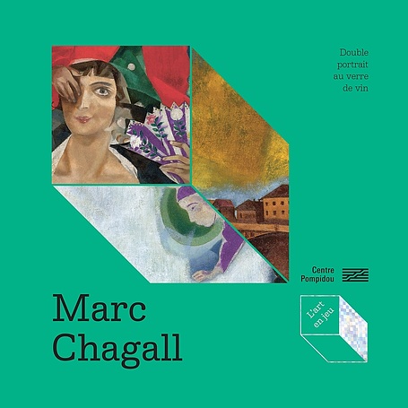 Art en jeu collection | Marc Chagall, Double portrait au verre de vin
