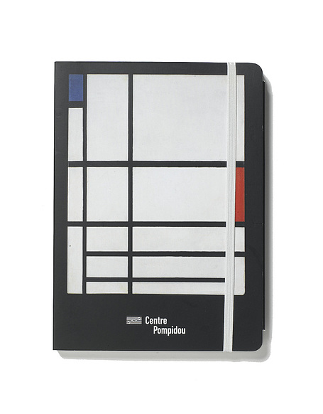 Mondrian Notebook - Composition red, blue and white